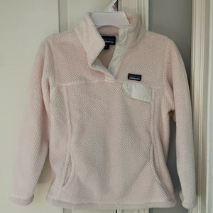 Light Pink Patagonia Girls Fleece Size 7-8